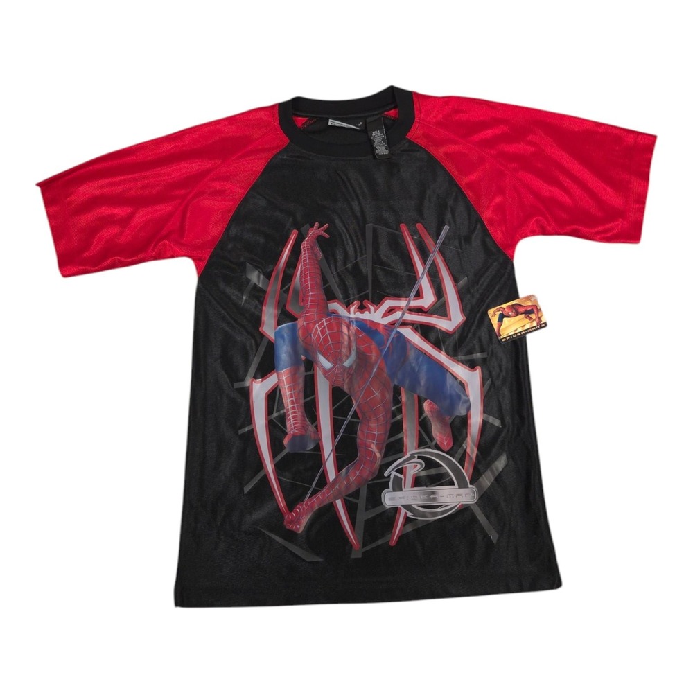 NEW Vintage Spiderman Jersey Shirt Official Movie Promo‎ Size Small 2004